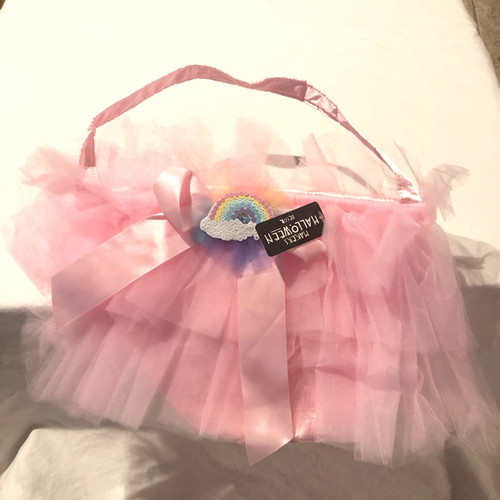 NWT Pink Rainbow Little Girls Fancy Halloween Bag